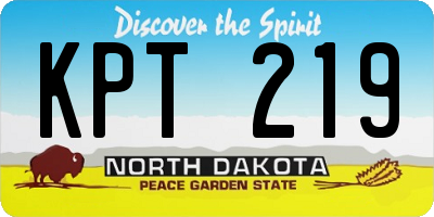 ND license plate KPT219