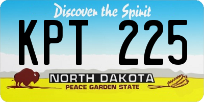 ND license plate KPT225