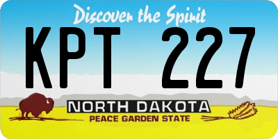 ND license plate KPT227