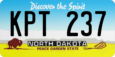 ND license plate KPT237