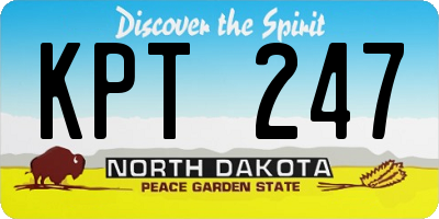 ND license plate KPT247