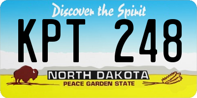 ND license plate KPT248