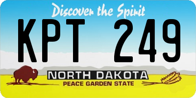ND license plate KPT249