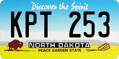 ND license plate KPT253