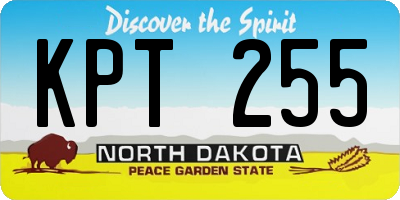 ND license plate KPT255