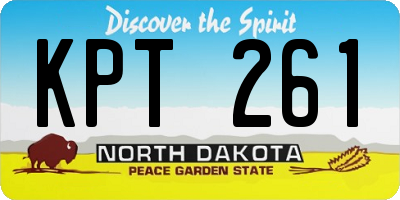 ND license plate KPT261
