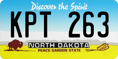 ND license plate KPT263