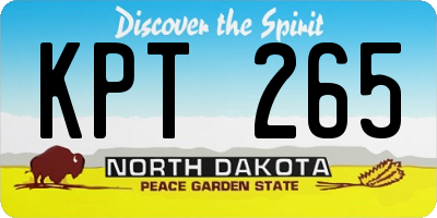ND license plate KPT265