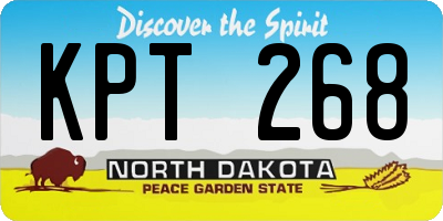 ND license plate KPT268