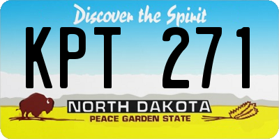 ND license plate KPT271