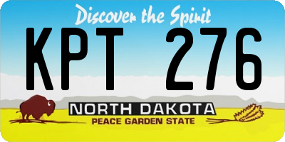 ND license plate KPT276
