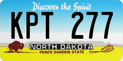 ND license plate KPT277