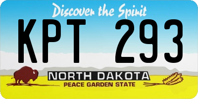 ND license plate KPT293