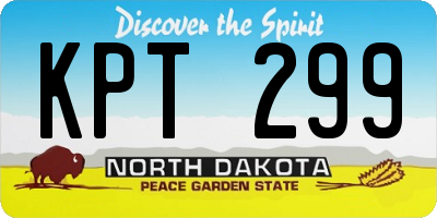 ND license plate KPT299