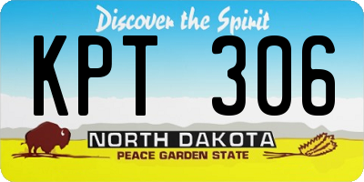ND license plate KPT306