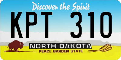 ND license plate KPT310