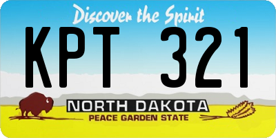 ND license plate KPT321