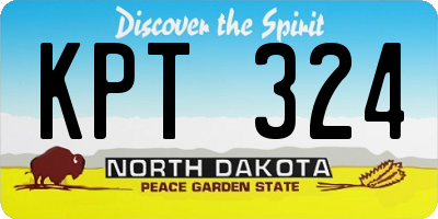 ND license plate KPT324