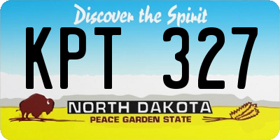ND license plate KPT327