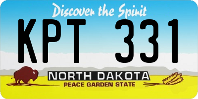 ND license plate KPT331