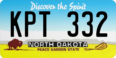 ND license plate KPT332