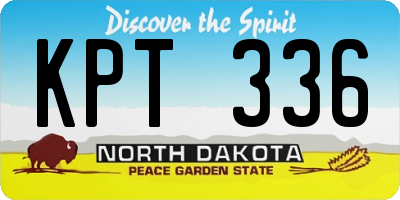 ND license plate KPT336