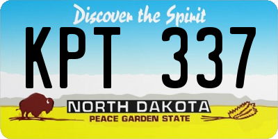 ND license plate KPT337
