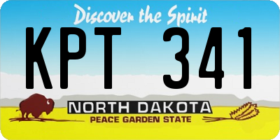 ND license plate KPT341
