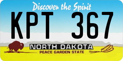 ND license plate KPT367
