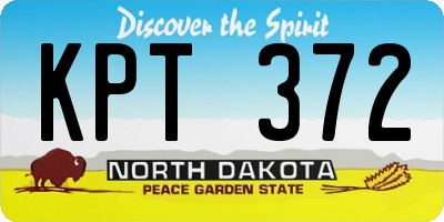 ND license plate KPT372