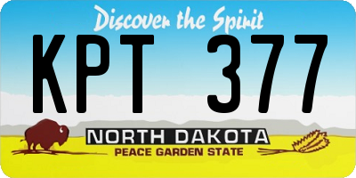 ND license plate KPT377