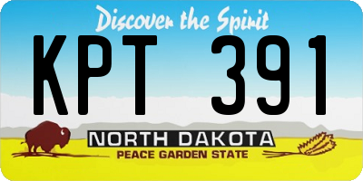 ND license plate KPT391