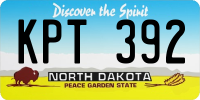 ND license plate KPT392