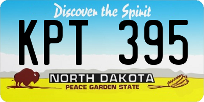 ND license plate KPT395