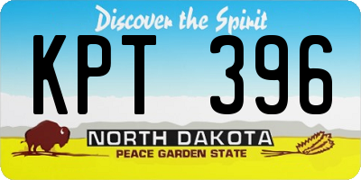 ND license plate KPT396