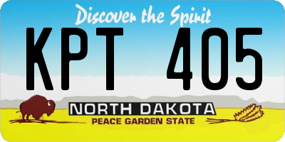 ND license plate KPT405