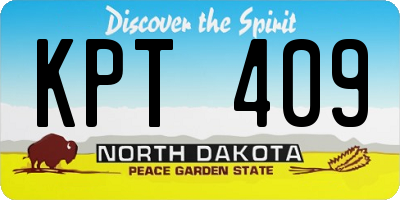 ND license plate KPT409