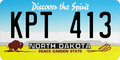 ND license plate KPT413