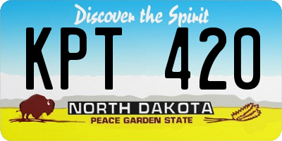 ND license plate KPT420