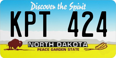ND license plate KPT424