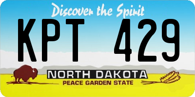 ND license plate KPT429