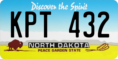 ND license plate KPT432