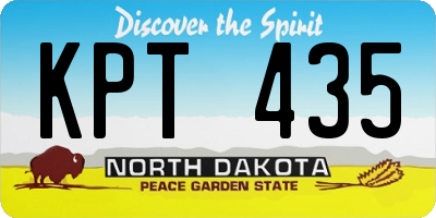 ND license plate KPT435