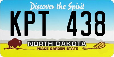 ND license plate KPT438