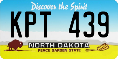 ND license plate KPT439