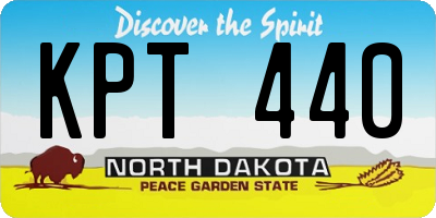 ND license plate KPT440