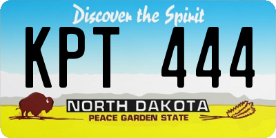 ND license plate KPT444
