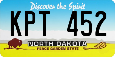 ND license plate KPT452