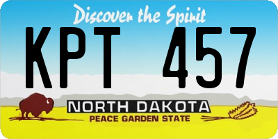 ND license plate KPT457