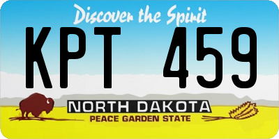 ND license plate KPT459